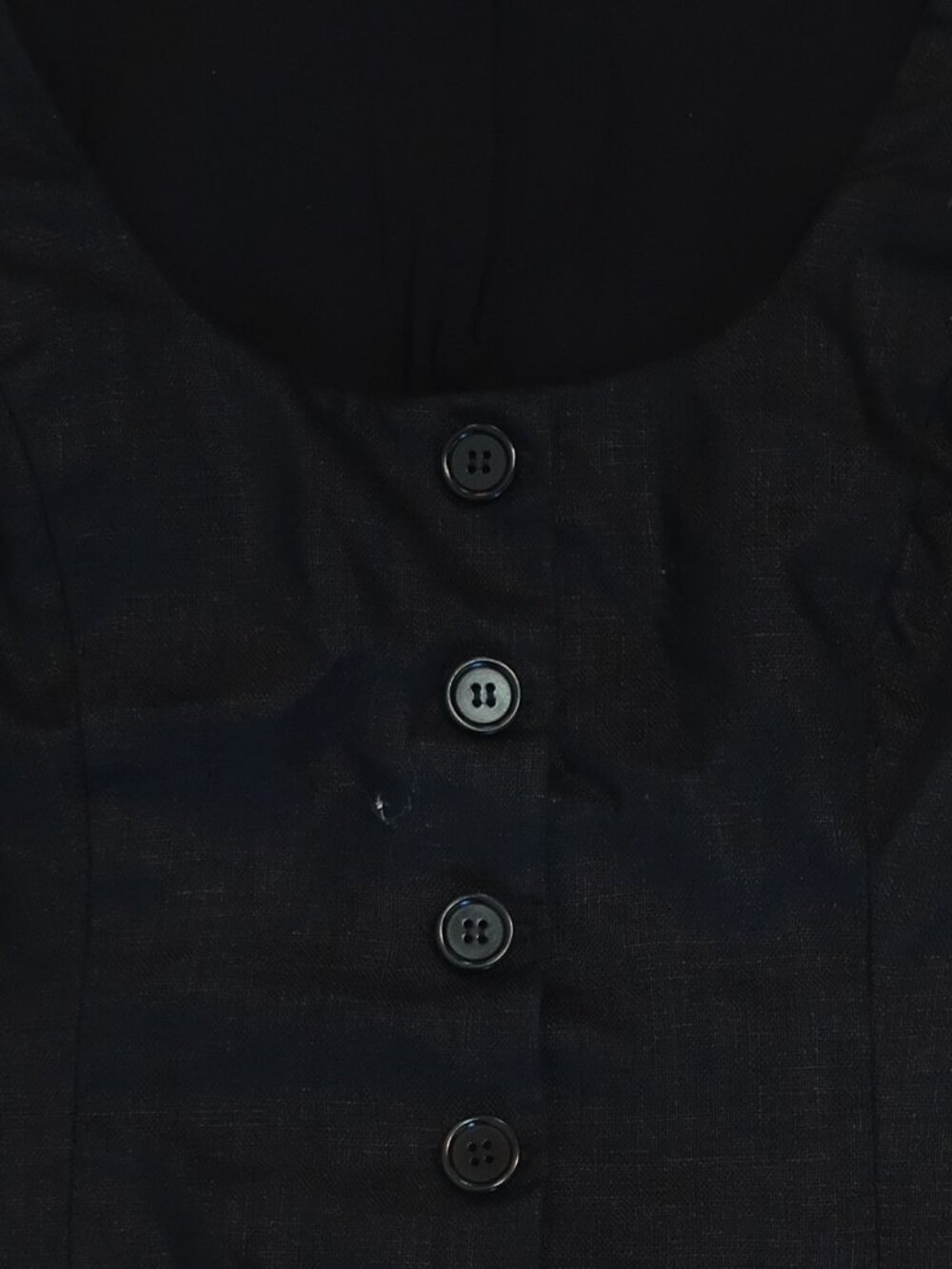 Womens Reformation 100% Linen Black Button Down Vest 2 - Picture 3 of 8